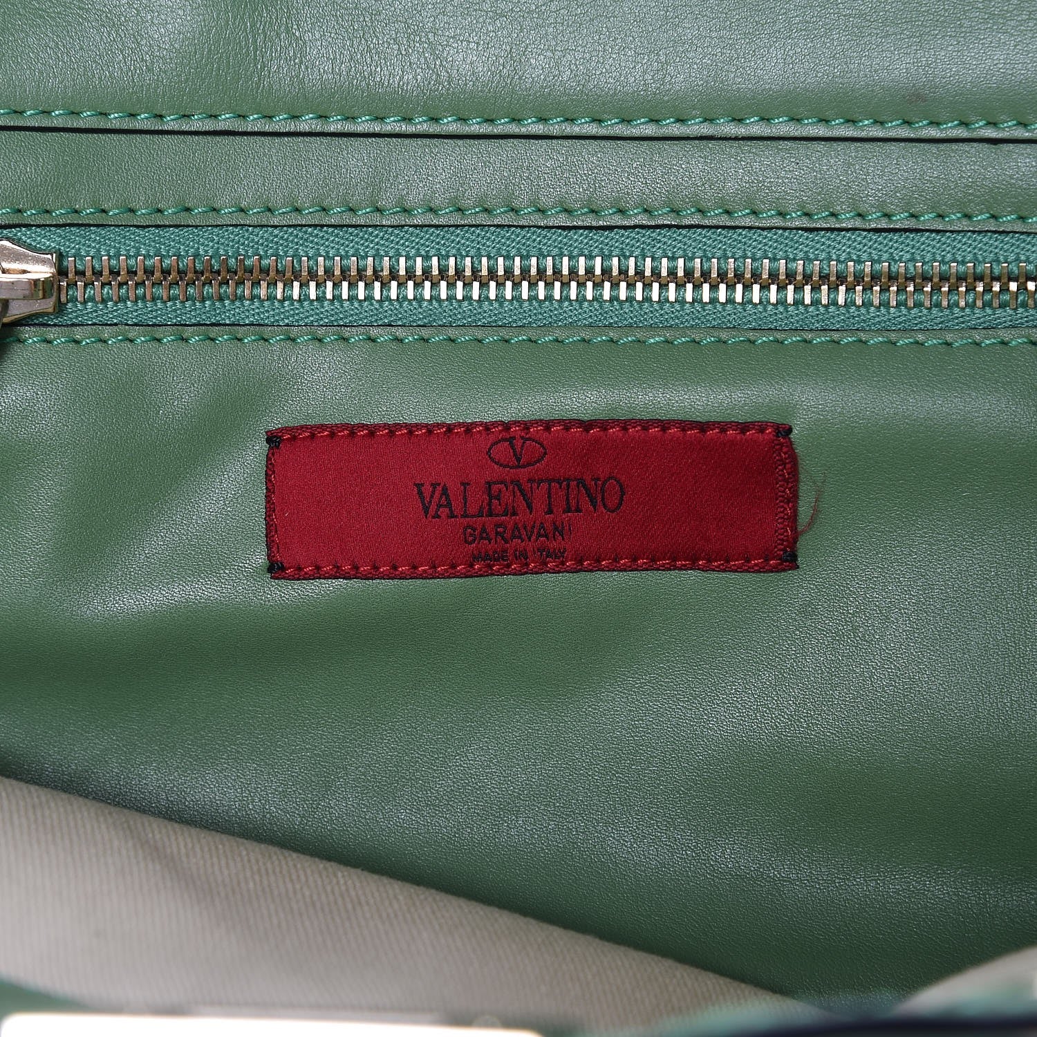 Valentino Garavani Vitello Small Rockstud Tote Jade 6 of 9
