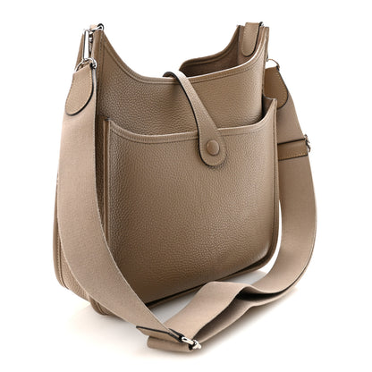 Hermes Taurillon Clemence EVELYNE III PM Gris Tourterelle 4 of 11