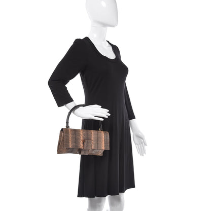 Gucci Python Bamboo Top Handle Bag Brown 2 of 7
