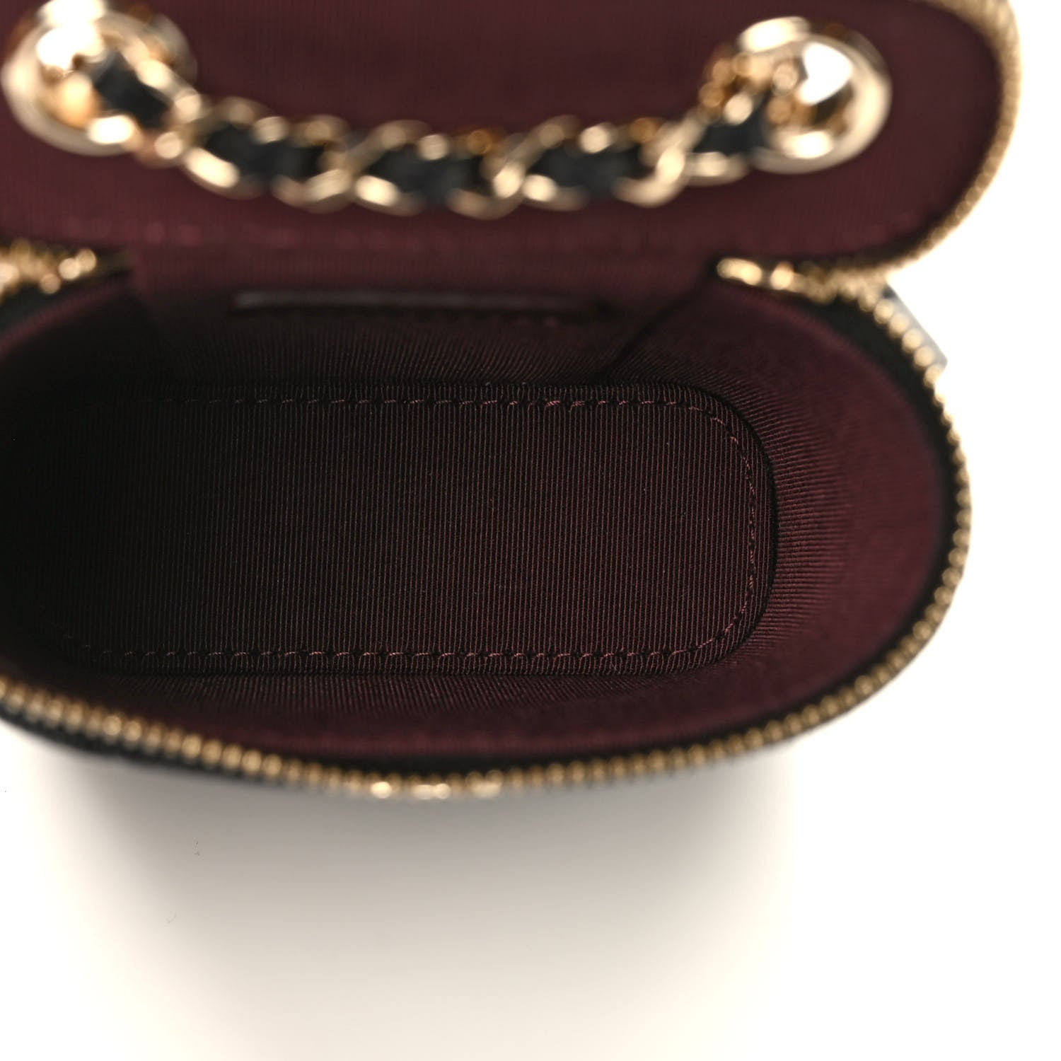 Chanel Caviar Quilted Small Vertical Coco Beauty Vanity Case With Chain Black 5 of 10