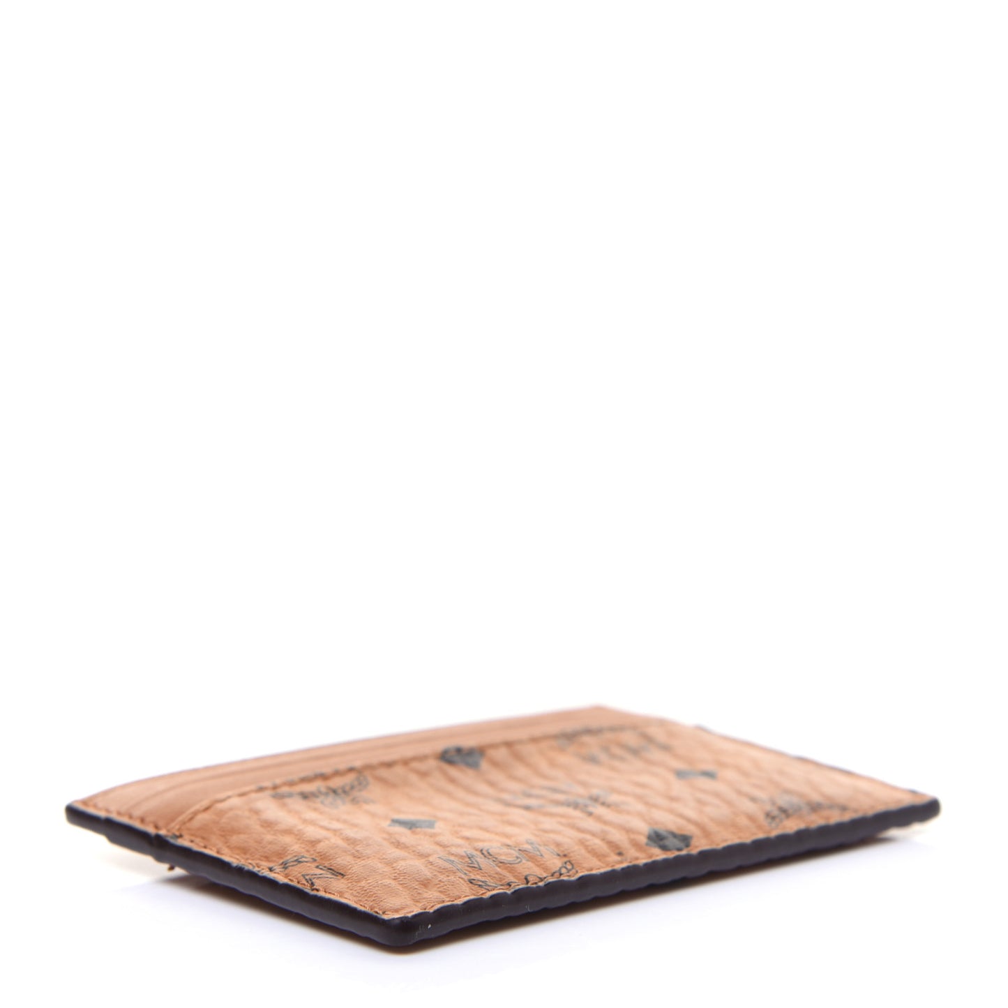 Calfskin Visetos Mini Card Case Cognac