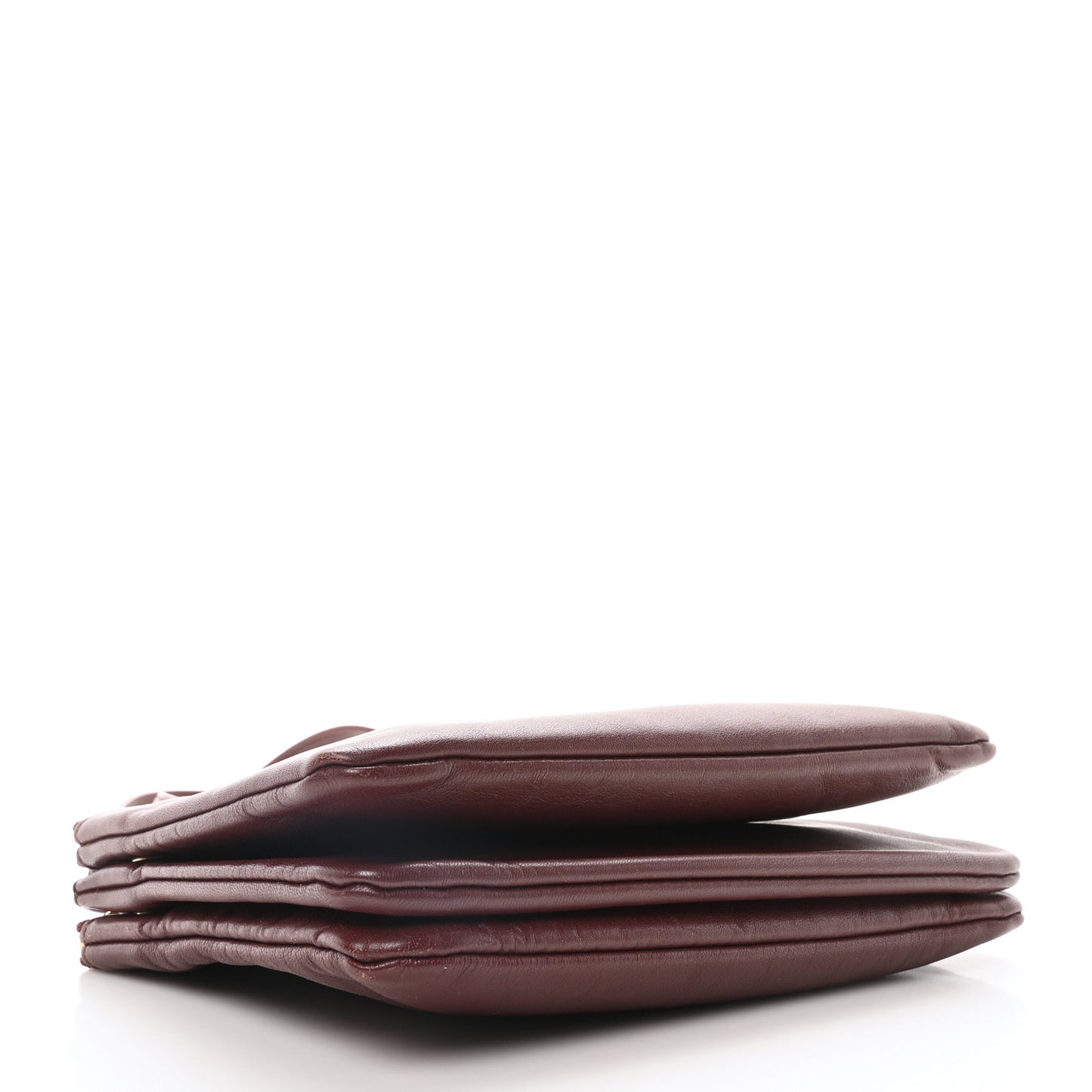 Smooth Lambskin Small Trio Crossbody Bag Burgundy