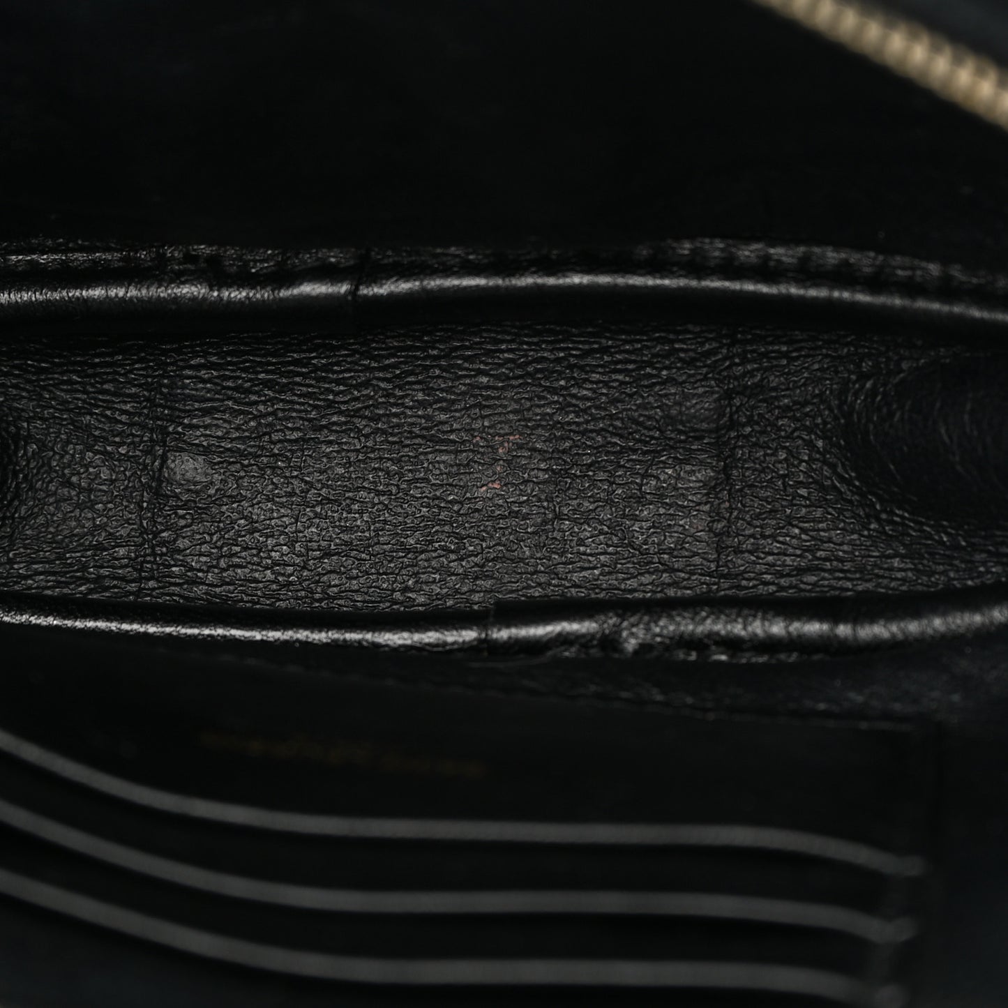 Suede Matelasse Monogram Mini Lou Camera Bag Black