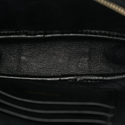 Saint Laurent Suede Matelasse Monogram Mini Lou Camera Bag Black 11 of 17