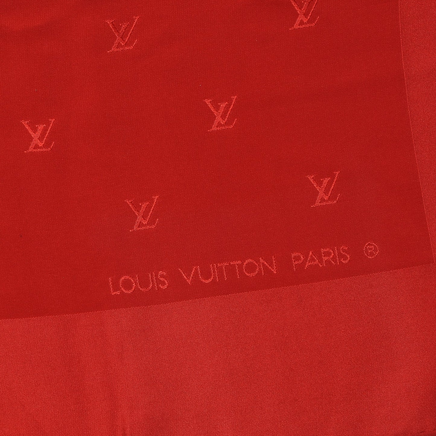 Silk Monogram Scarf Rouge
