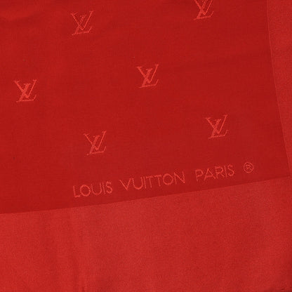 Louis Vuitton Silk Monogram Scarf Rouge 4 of 4