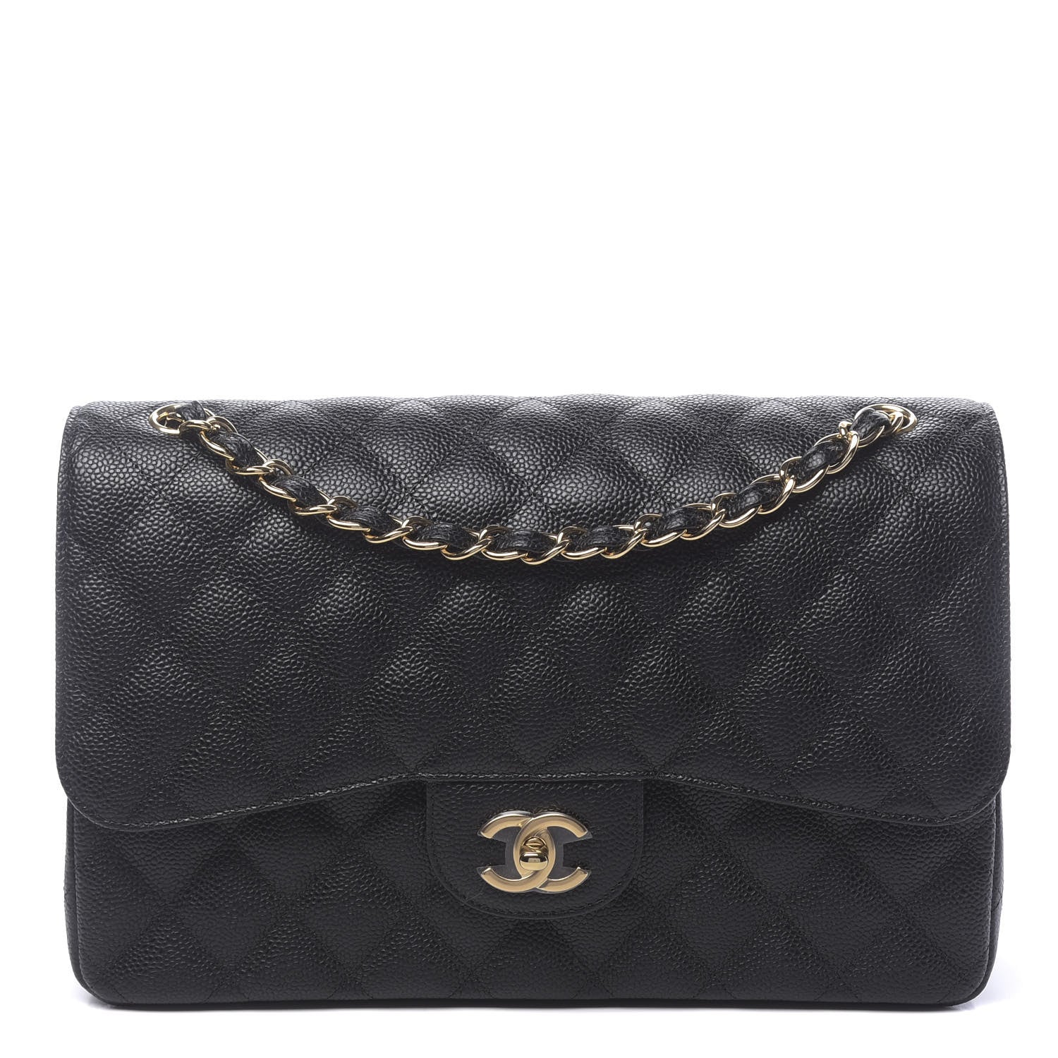 Chanel Caviar Quilted Jumbo Double Flap Black 1 of 11