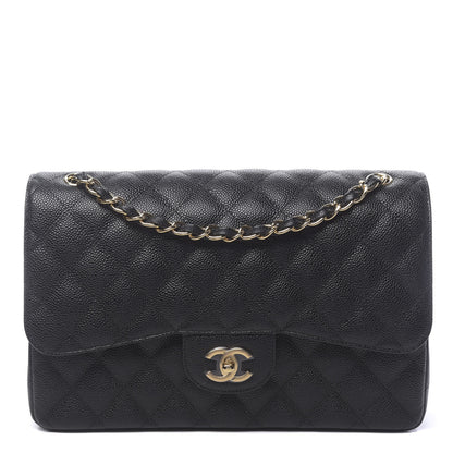Chanel Caviar Quilted Jumbo Double Flap Black 1 of 11