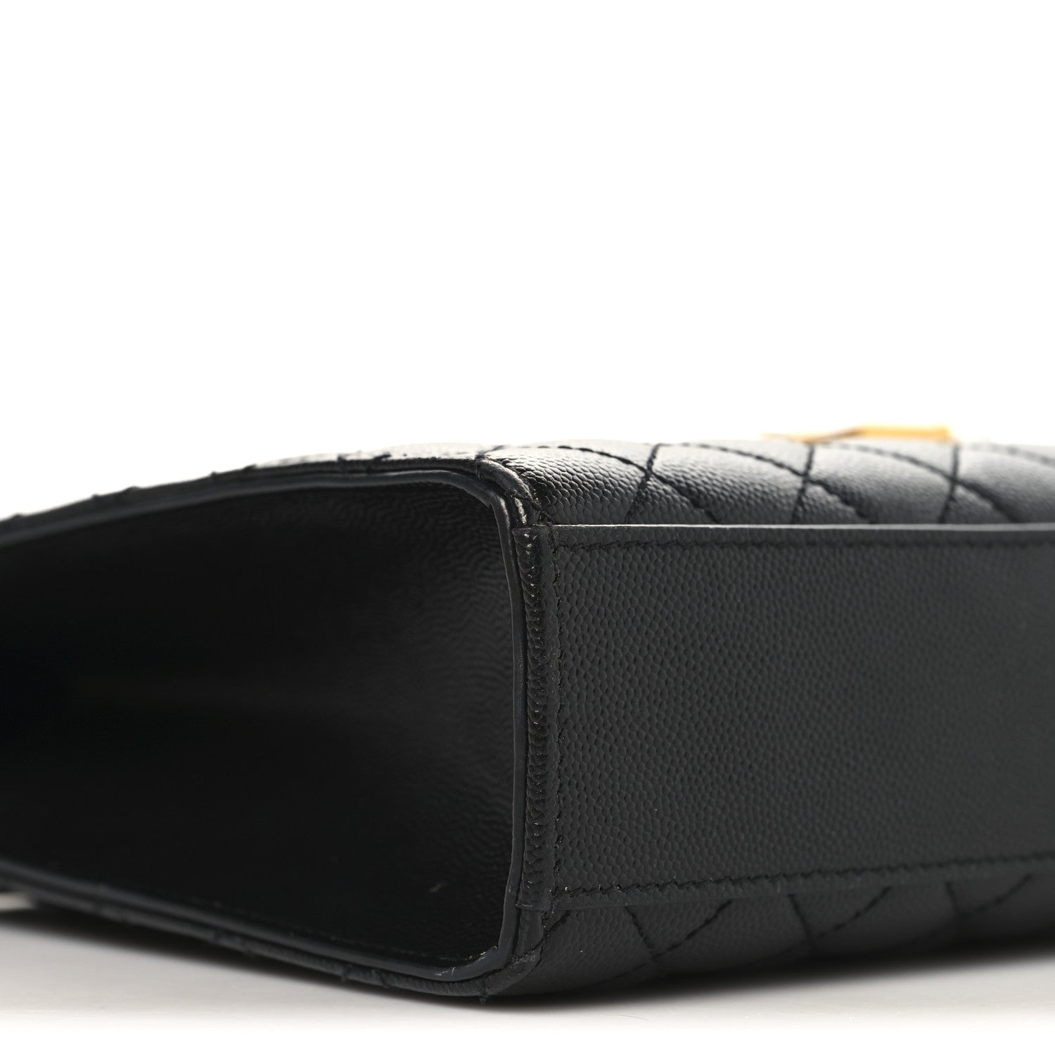 Saint Laurent Grain De Poudre Textured Mixed Matelasse Large Triquilt Monogram Satchel Black 9 of 10