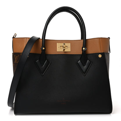 Louis Vuitton Calfskin Monogram On My Side MM Black 1 of 9