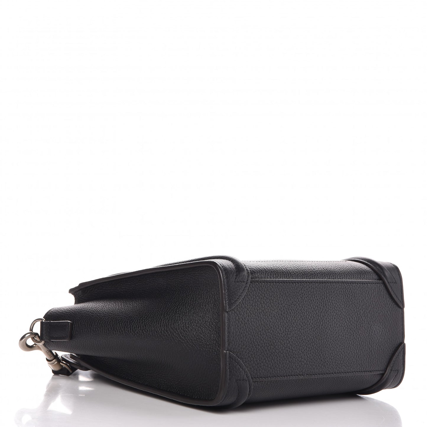 Drummed Calfskin Nano Luggage Black