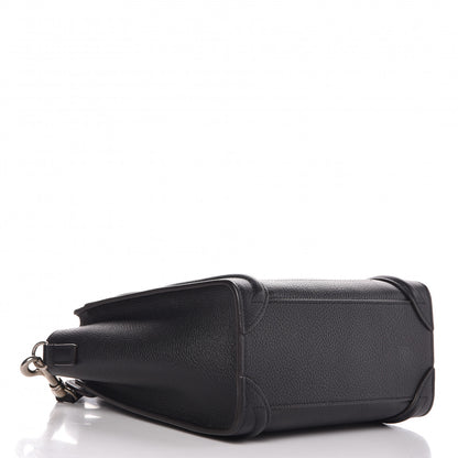 Celine Drummed Calfskin Nano Luggage Black 4 of 13