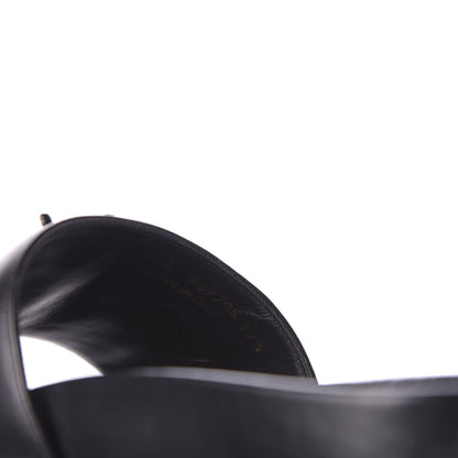Saint Laurent Lambskin Joan Slide Sandals Black 9 of 10