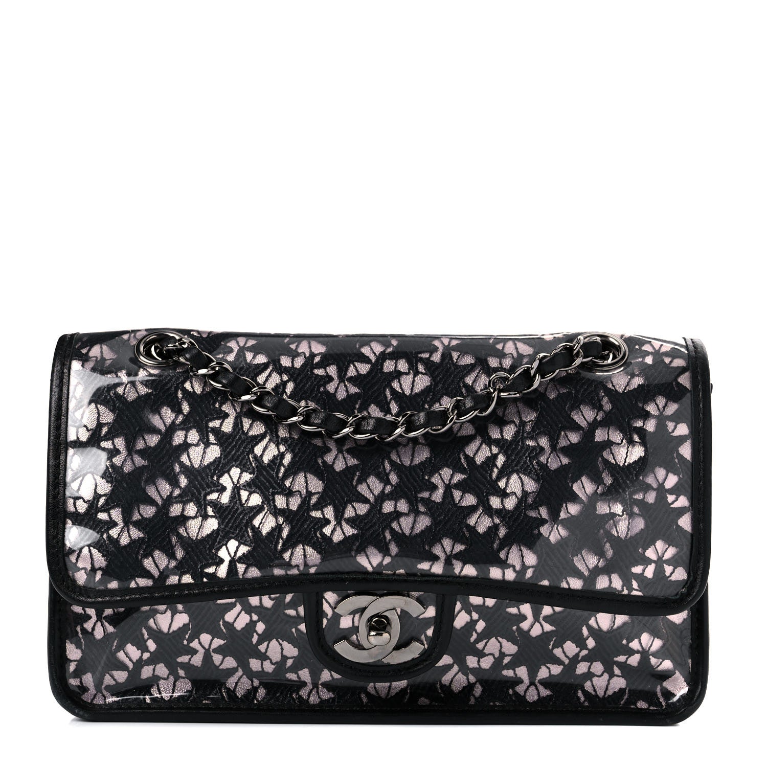 Chanel PVC Star Medium Single Flap Pink Black 1 of 15