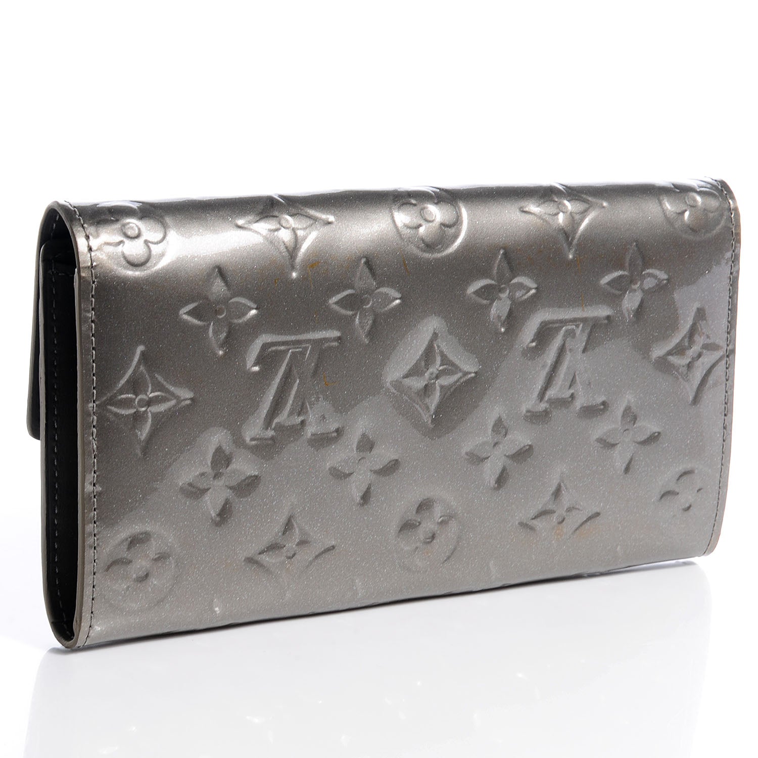 Louis Vuitton Vernis Sarah Wallet Gris Art Deco 3 of 8