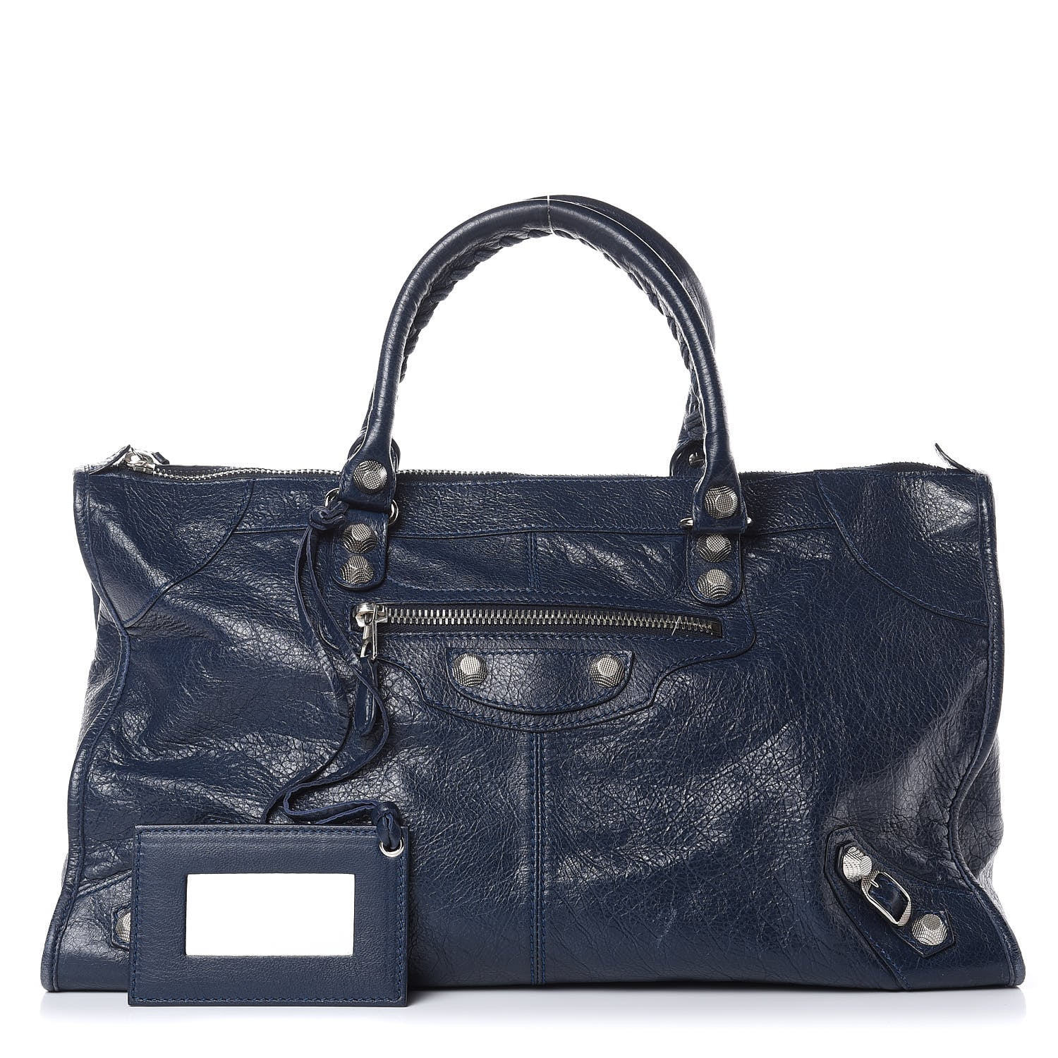 Balenciaga Agneau Giant 12 Silver Hardware Work Bleu Obscur 1 of 13