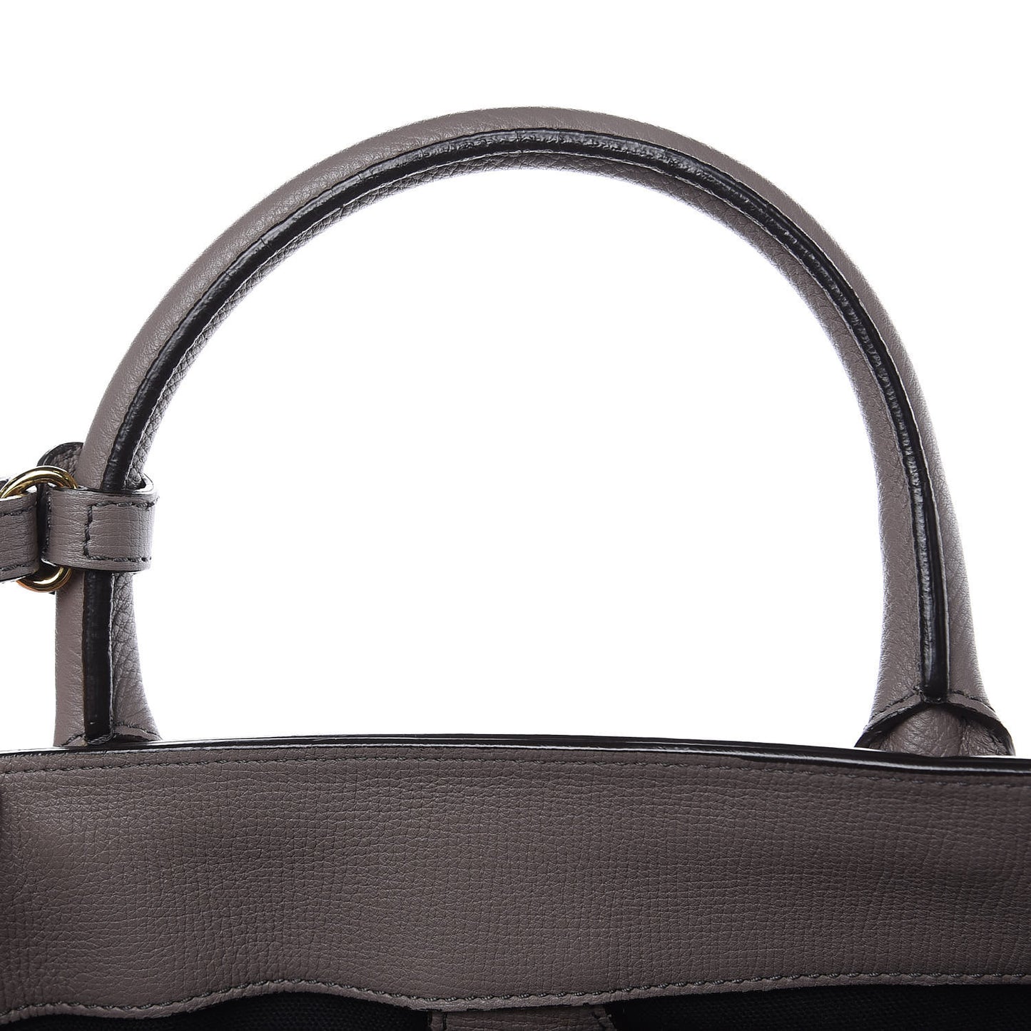 Grainy Calfskin House Check Large Banner Tote Grey