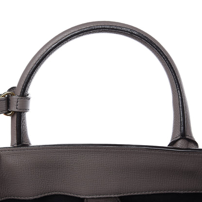 Burberry Grainy Calfskin House Check Large Banner Tote Grey 15 of 16