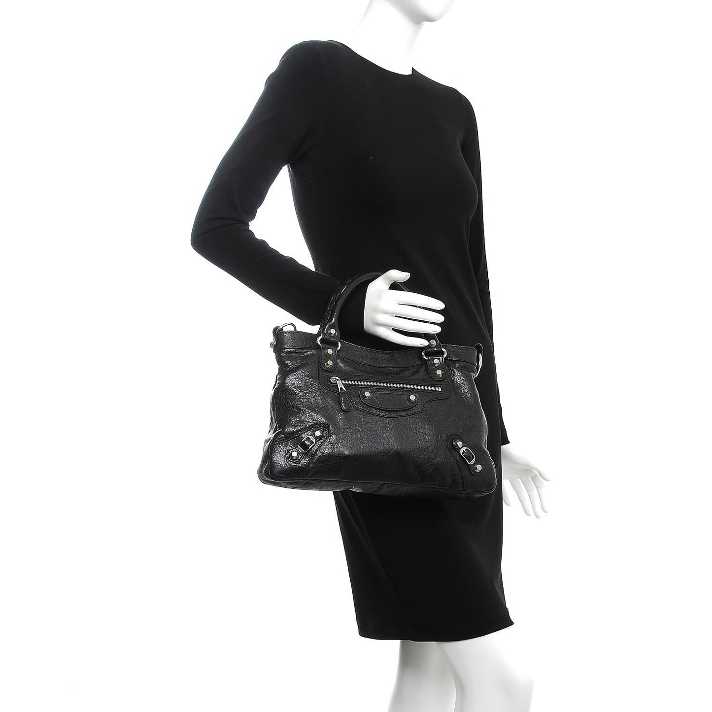 Agneau Giant 12 Silver Hardware Town Black