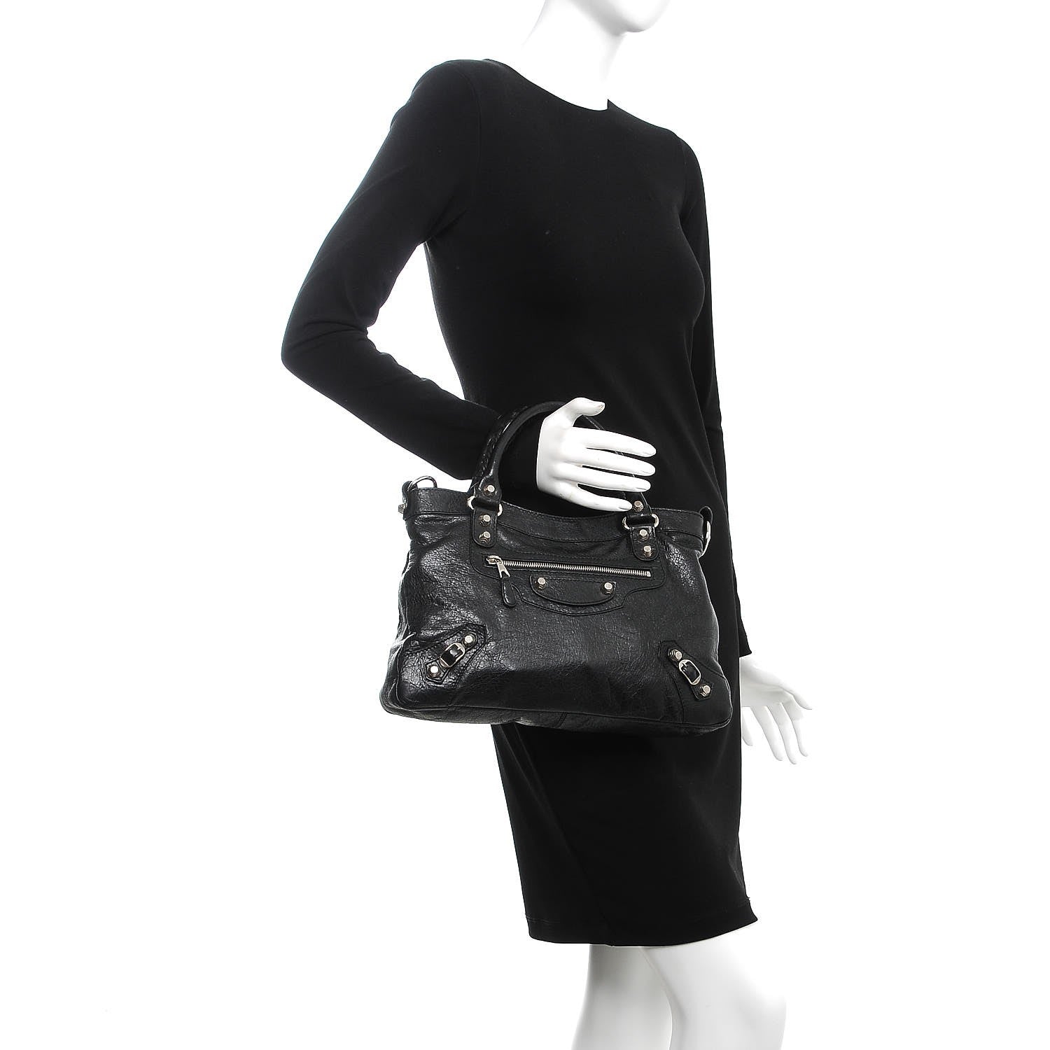 Balenciaga Agneau Giant 12 Silver Hardware Town Black 3 of 8