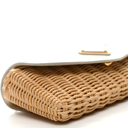 Prada Midollino City Calfskin Mini Bag Naturale White 9 of 11