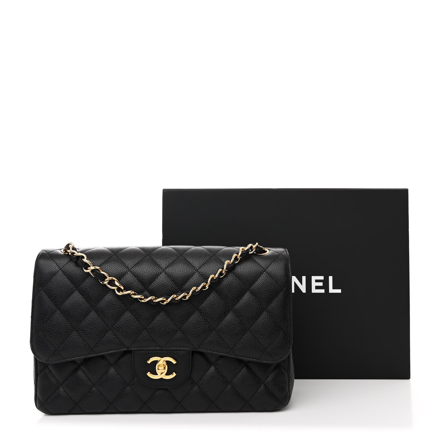 Chanel Caviar Quilted Jumbo Double Flap Black 11 of 11
