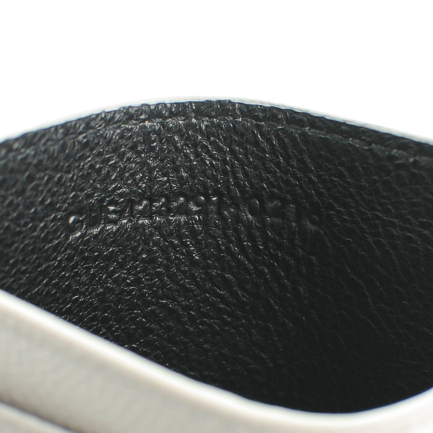 Saint Laurent Grain De Poudre Matelasse Chevron Card Case Light Grey 7 of 7