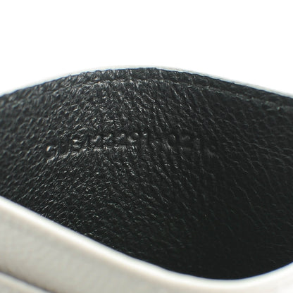 Saint Laurent Grain De Poudre Matelasse Chevron Card Case Light Grey 7 of 7