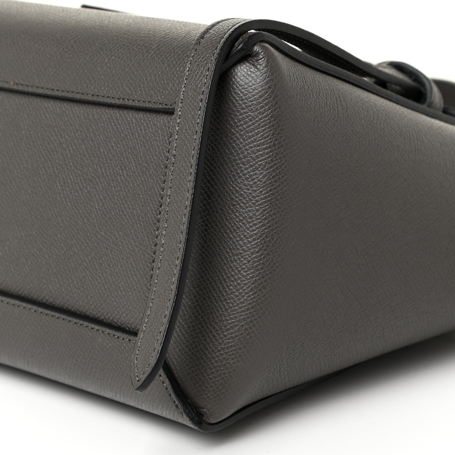 Grained Calfskin Micro Belt Bag Grey