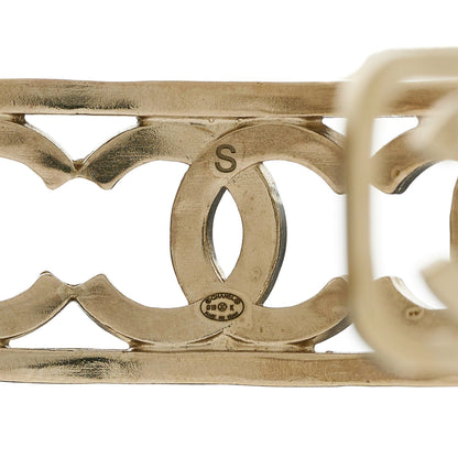 Chanel Metal Logo CC Cuff Gold 3 of 4
