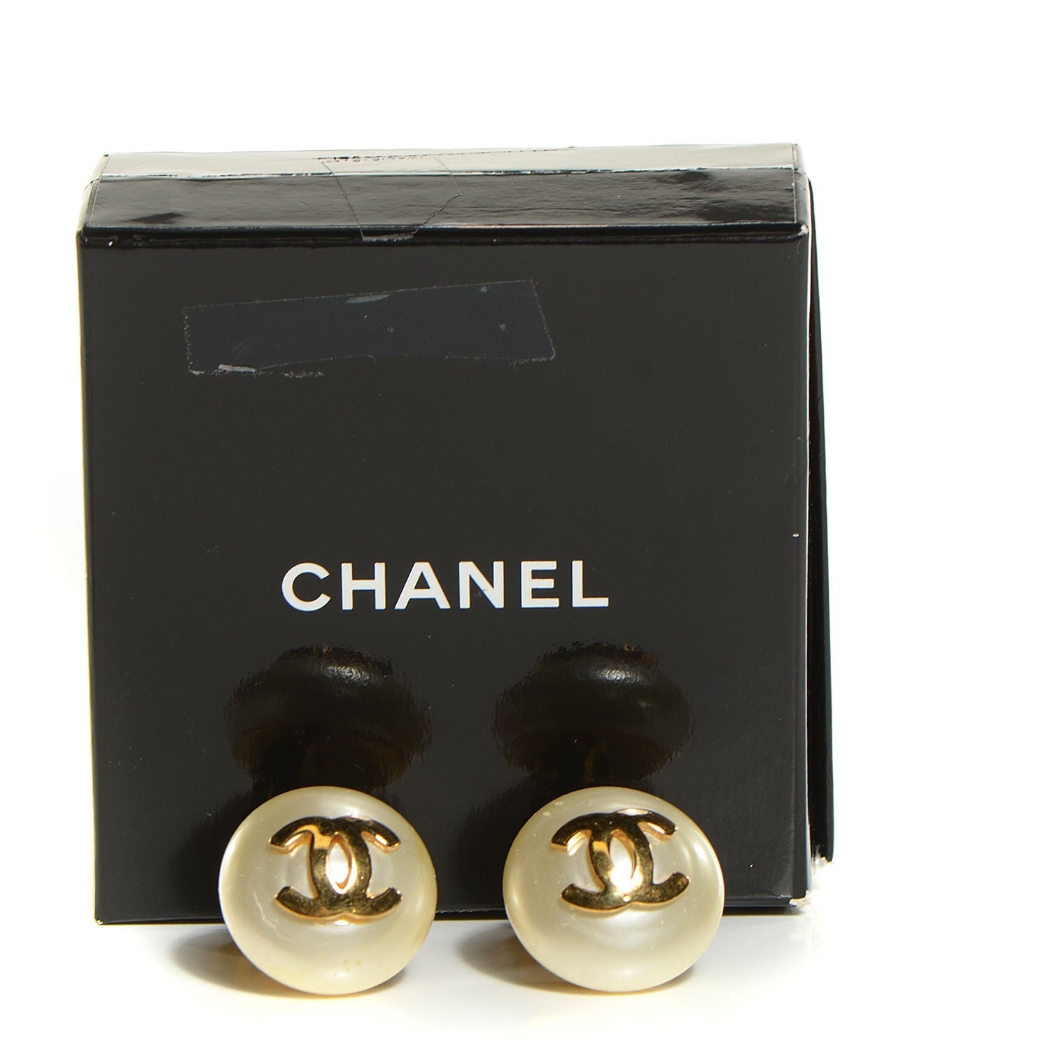 Chanel Pearl CC Clip On Earrings Gold 5 of 5