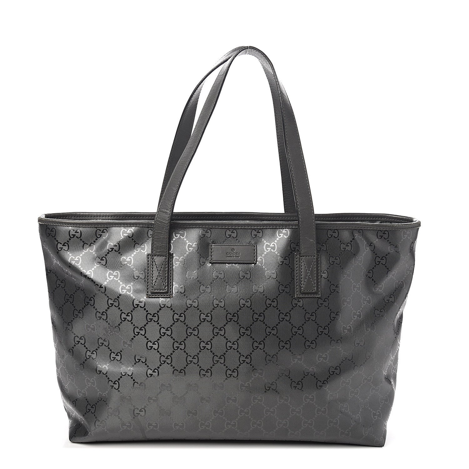 Gucci Imprime Monogram Medium Zippered Shopping Tote Pewter 1 of 11