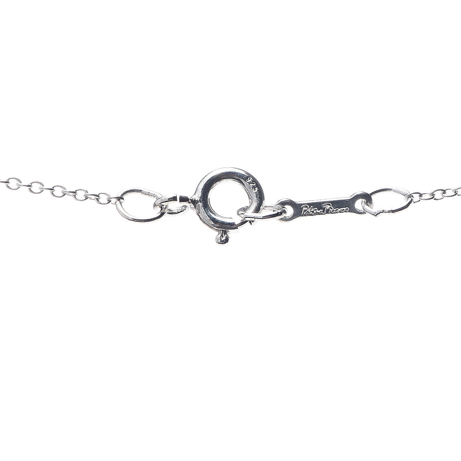 Tiffany Sterling Silver 18K Yellow Gold Circle Pendant Necklace 6 of 6