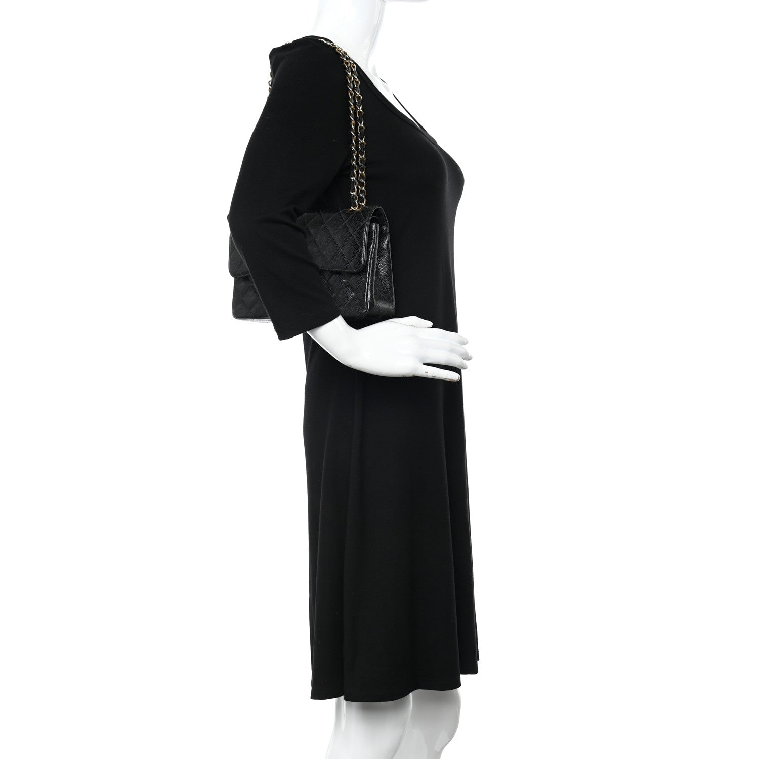 Chanel Caviar Quilted Small Double Flap Black 3 of 10