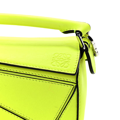 Loewe Calfskin Mini Puzzle Bag Neon Yellow 7 of 13