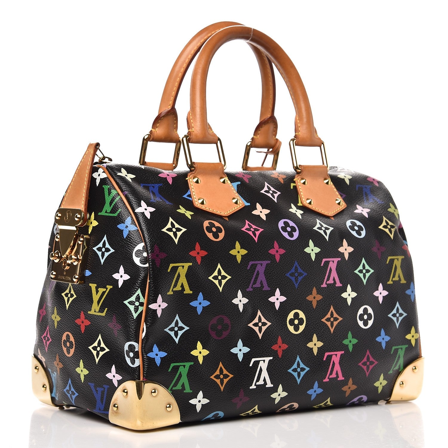 Louis Vuitton Monogram Multicolor Speedy 30 Black 3 of 8