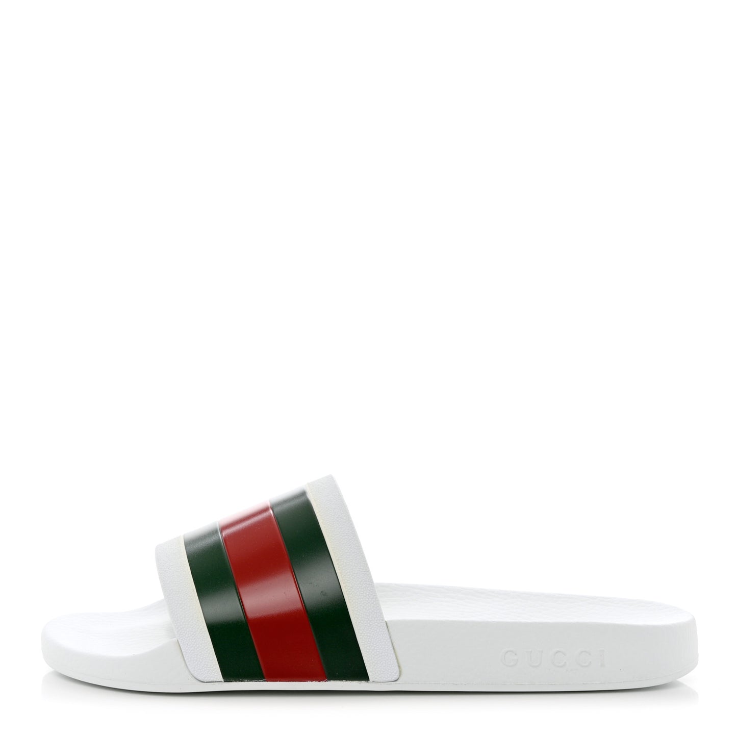 Rubber Web Mens Pool Slide Sandals 10 White Green Red