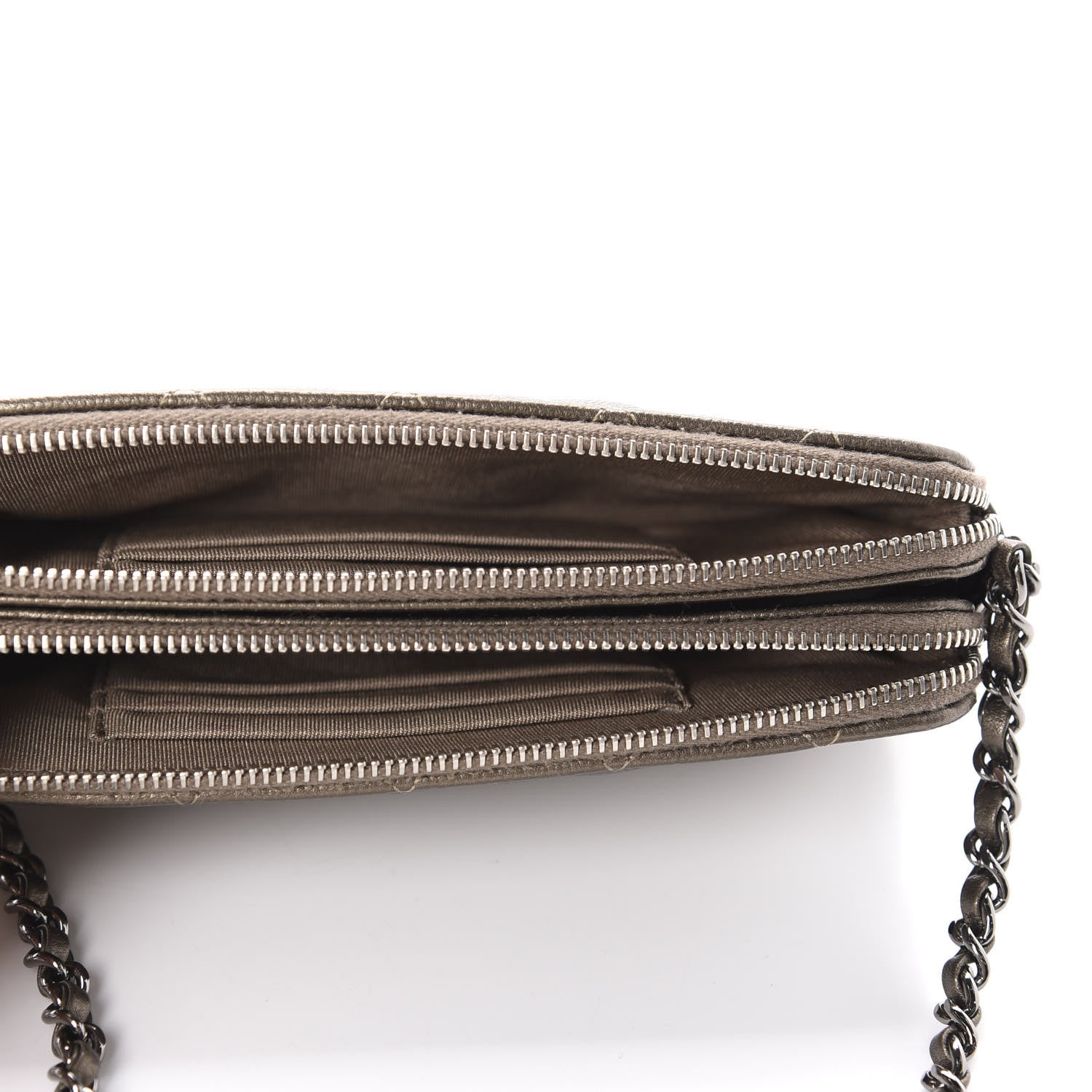 Chanel Metallic Caviar Quilted Small Clutch With Chain Gold 5 of 13