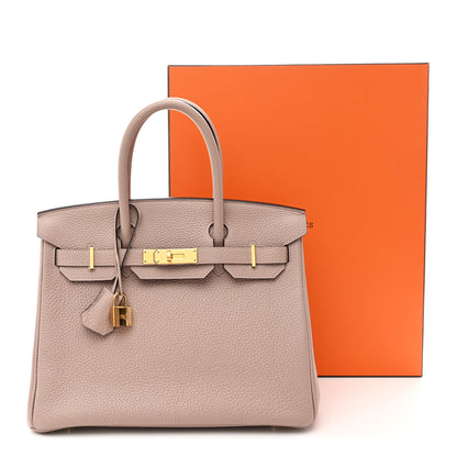 Hermes Taurillon Clemence Birkin 30 Glycine 11 of 11