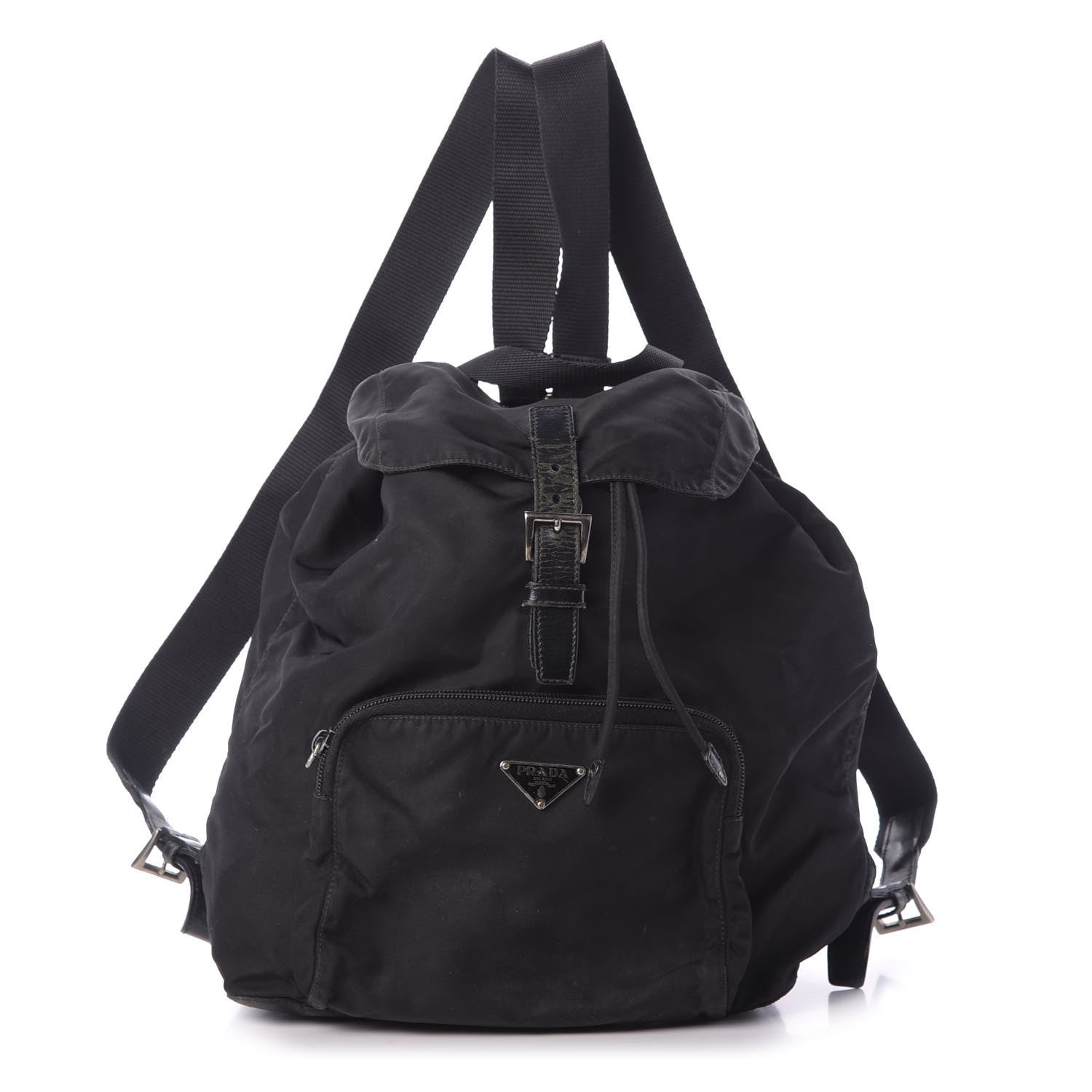 Prada Nylon Vela Medium Cinch Backpack Black 1 of 10