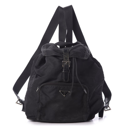 Prada Nylon Vela Medium Cinch Backpack Black 1 of 10