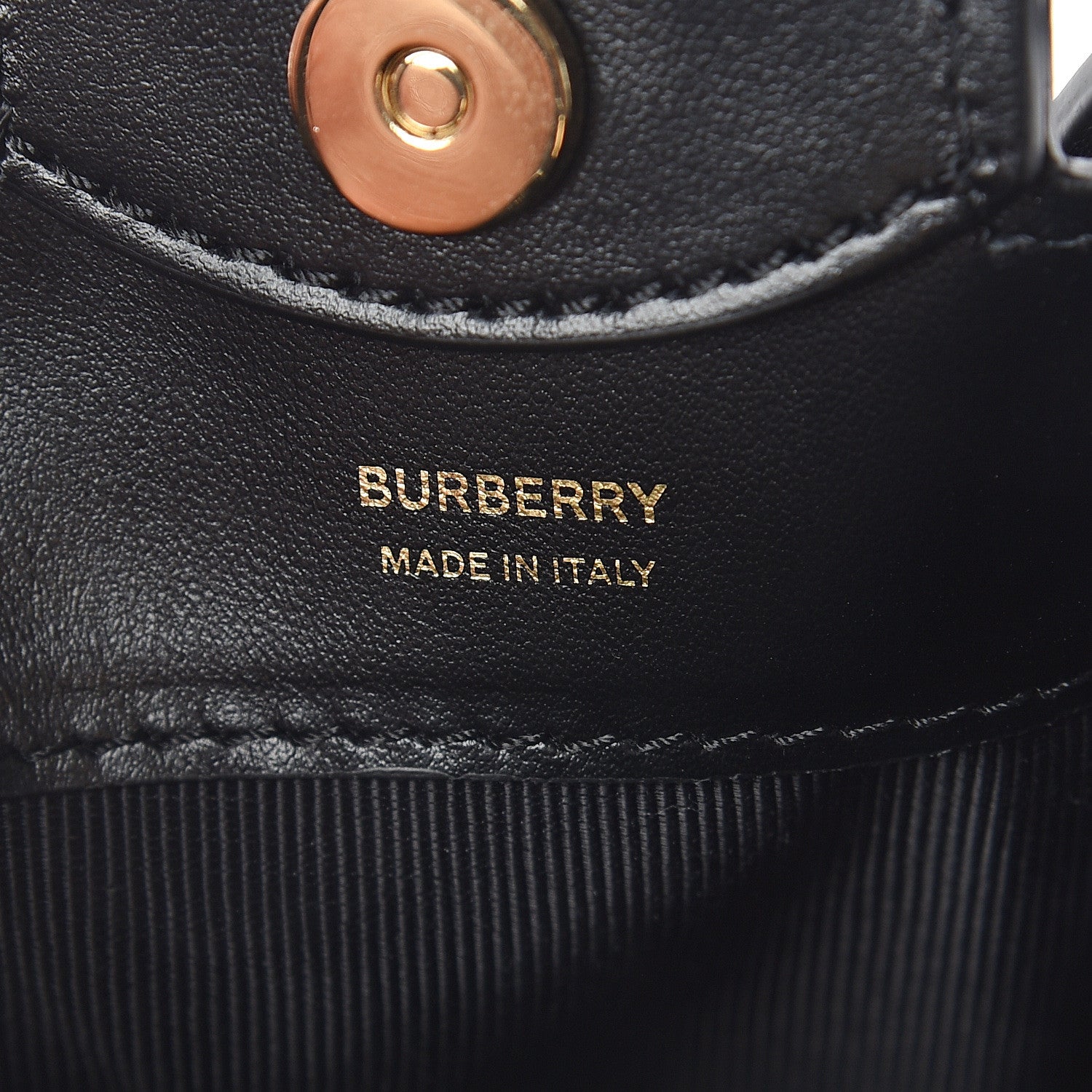 Burberry Calfskin Monogram Motif TB Bucket Black 5 of 7