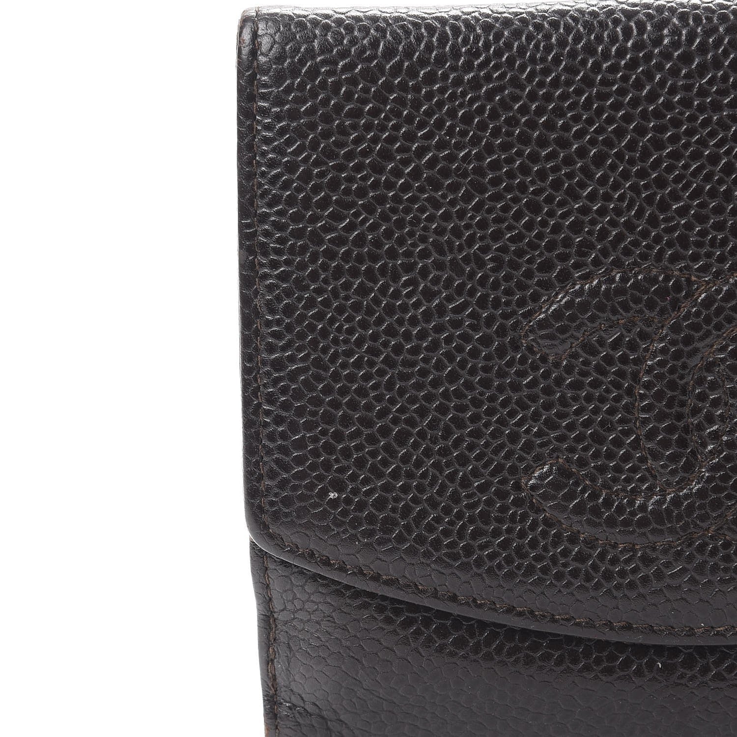 Chanel Caviar Timeless CC Compact French Wallet Brown 11 of 15