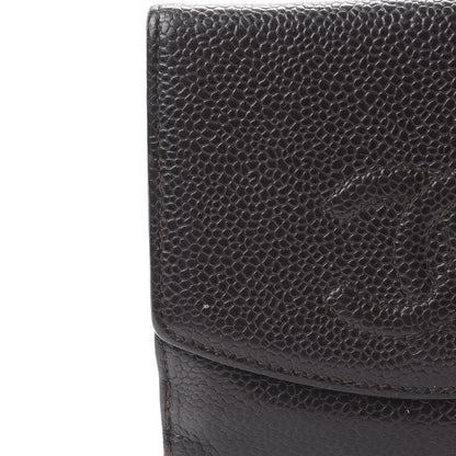 Chanel Caviar Timeless CC Compact French Wallet Brown 11 of 15