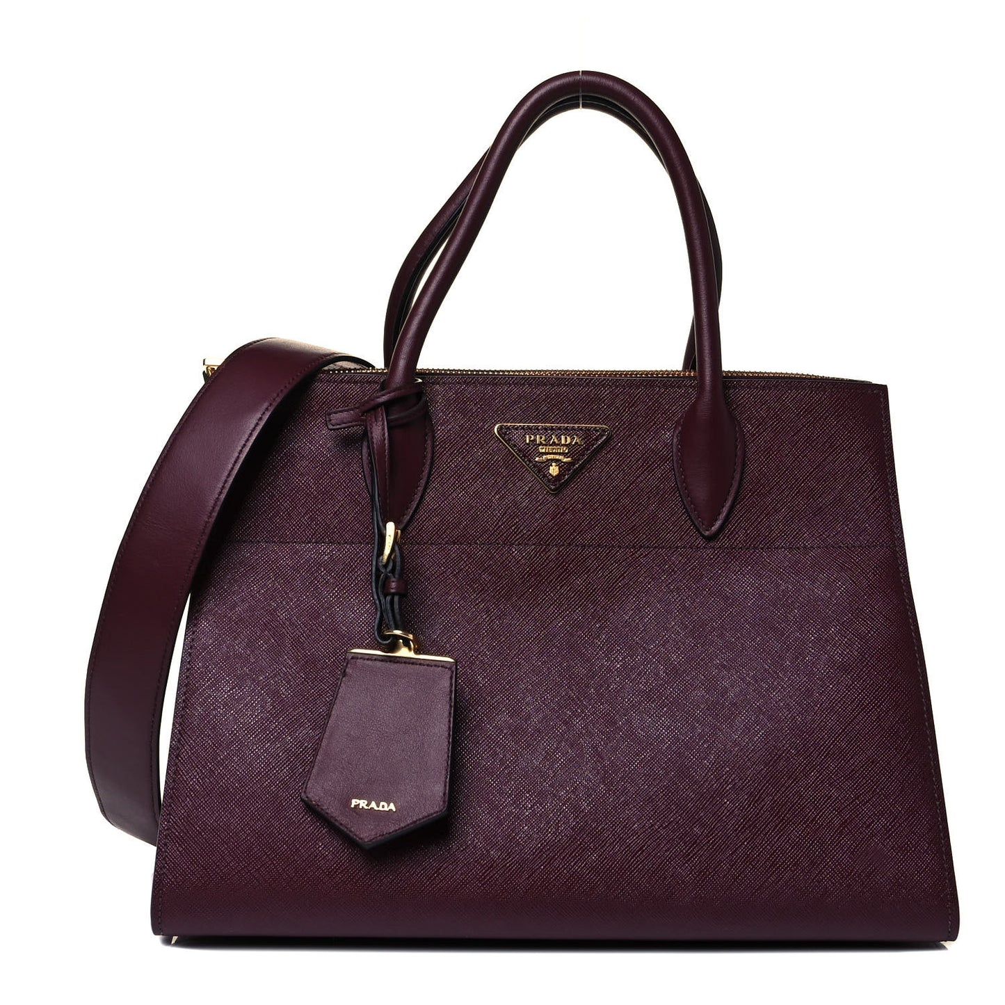 Saffiano City Calfskin Greche Paradigme Bag Granato Petalo