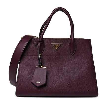 Prada Saffiano City Calfskin Greche Paradigme Bag Granato Petalo 1 of 9