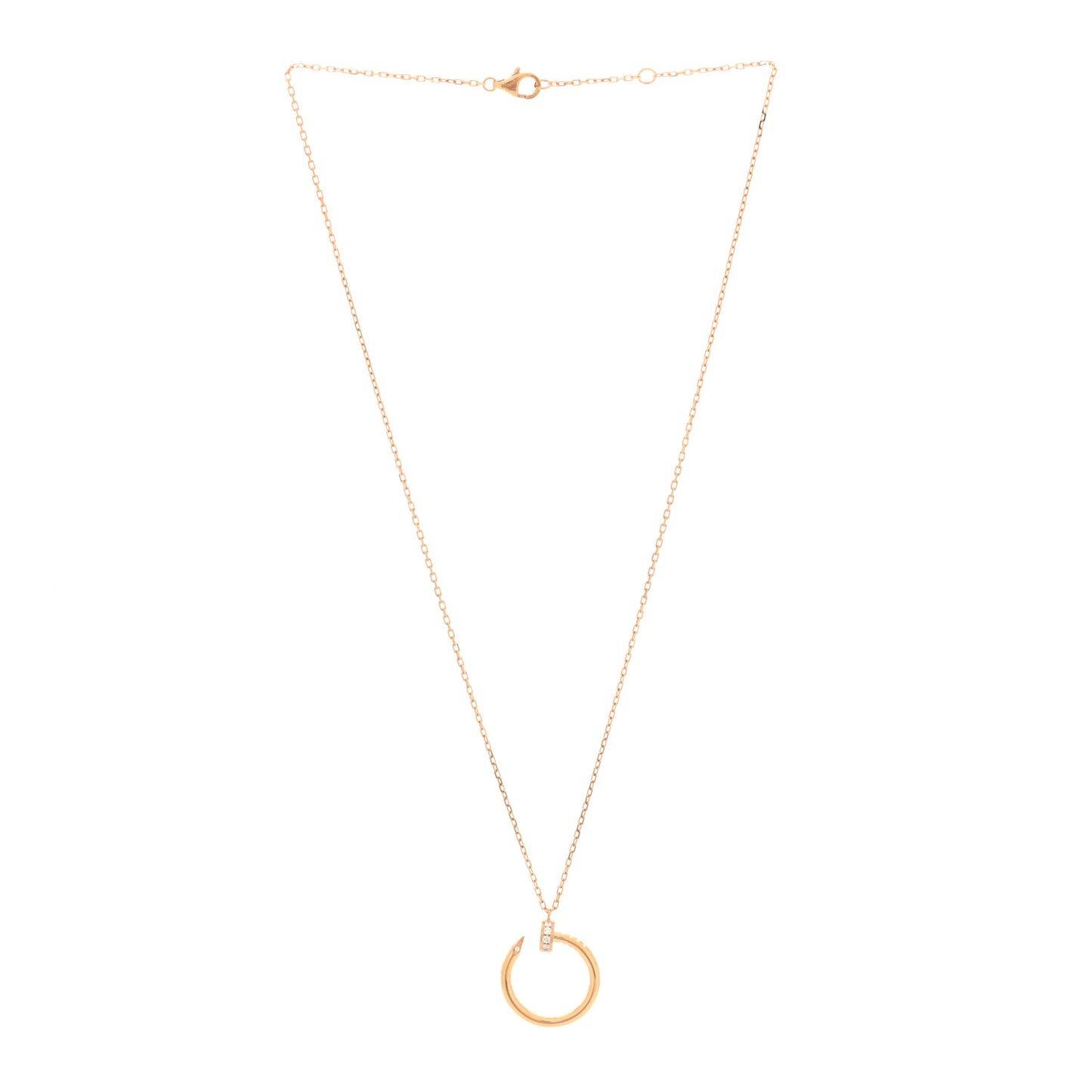 18K Yellow Gold Diamond Juste Un Clou Pendant Necklace