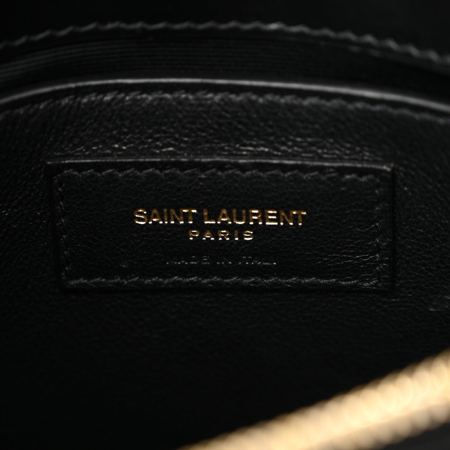 Calfskin Y Quilted Monogram Small Loulou Chain Satchel Black