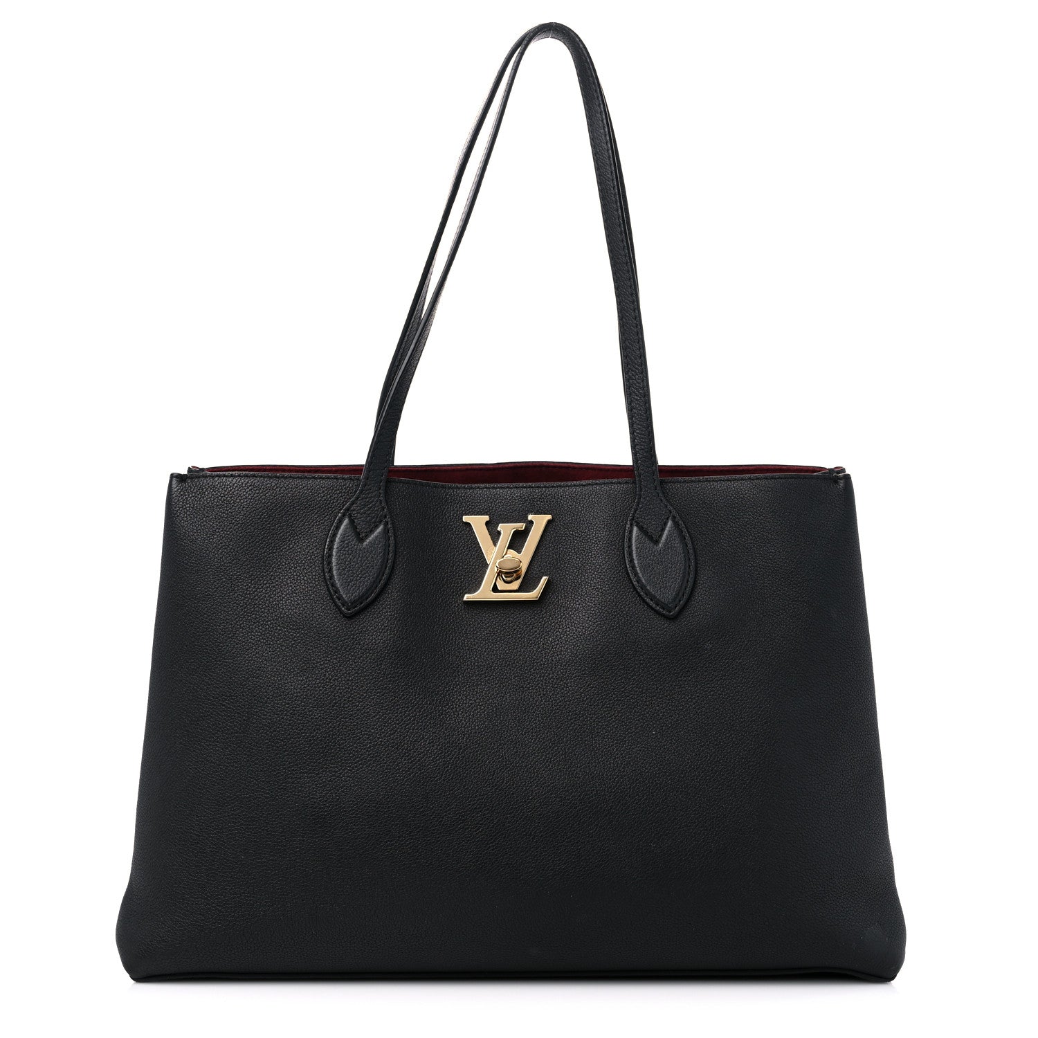 Louis Vuitton Grained Calfskin Lockme Shopper Black 1 of 13
