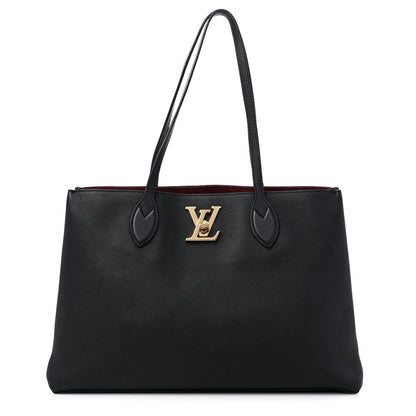 Louis Vuitton Grained Calfskin Lockme Shopper Black 1 of 13